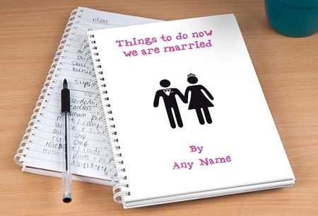 1st Anniversary Paper Wedding Gift - Personalised Notebook