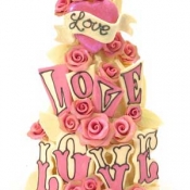 Thumbnail image for Love Love Love ~ Choccywoccydoodah Wedding Cake